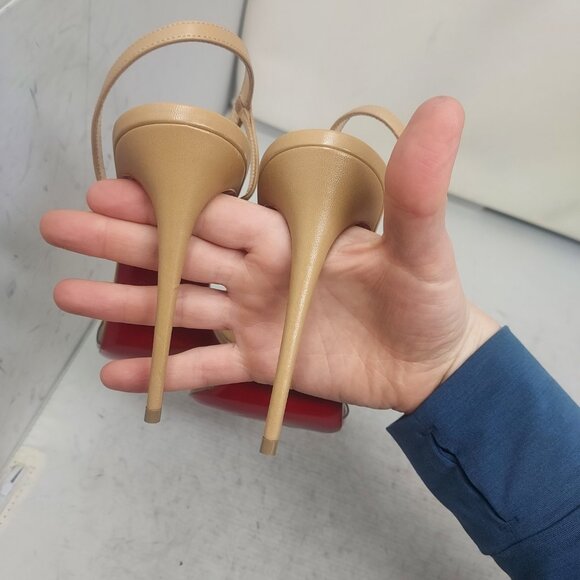 CHRISTIAN LOUBOUTIN Rosalie Strass Nude Strappy Heel Sandal - Picture 10 of 16